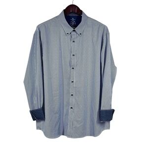 ConStruct 4 Way Stretch Shirt Men XXL Slim Fit Long Sleeve Flip Cuff Button Up